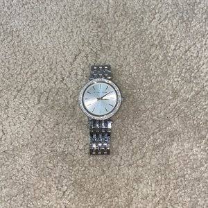Michael Kors silver watch with diamond detail